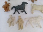 Marx Chubby Cowboy Lot Horses Bull Steer Western West Guitar Player Lasso 54mm