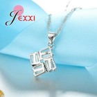 925 Sterling Silver Crystal Rhinestone Necklace Pendant And Earring Set Gift Uk
