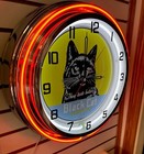 Vintage Black Cat Cigarettes Tobacco Ferral Sign Orange 18  Metal Neon Clock