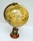 Antique 12  Globe World Map Earth Globes With Designer Lions Wooden Base Compass
