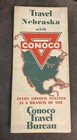 Vintage 1940s Conoco Oil Co  Travel Bureau Nebraska State Road Map - Vg