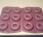 Tupperware Silicone Baking Donut Mold Ring Form Purple Set Of 2