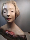 Rare  Lamoureux Nyc Signed Antique Store Countertop  Boudoir Or  Mannequin Head