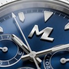 Luxury Blue Dial Chronograph Watch Stainless Steel Tachymeter Men   s Ml