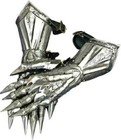 Medieval Knight Gauntlet Gloves Pair Brass Accents Crusader Armor Steel Gloves