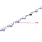 Women Barefoot Sandal Ankle Bracelet Stainless Steel Anklet Love Heart Charm 10 