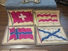 Vintage Lot Of 12 Tobacco Flags Old Antique See Pictures 