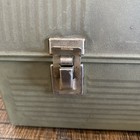 Vintage Thermos Lunch Box Metal V Victory Work Miners Pail Domed Top