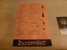 Vintage Hermosa Beach Insomniac Restaurant Menu