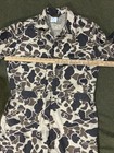Vtg Walls Master Made Duck Camo Jumpsuit Coveralls Sz L Brass Scovill Zipper