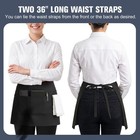 Uomori 16 Pack Server Aprons  Black Water Resistant Half Waist Apron With 3 P   