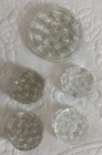 Lot Of 5 Vintage Glass Floral Arrangement Frogs 10 - 16 Holes Clear Round