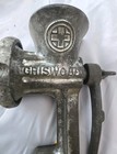 Griswold No 3 Combination Meat Grinder Cast Iron Vintage Metal Wooden Handle