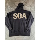 Sons Of Anarchy Full Zip Hoodie Mens Xl Black Reaper Soa Graphic Sweatshirt