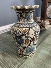 Antique Turkish Iznik Vase Persian Folk Art Pottery Kutahya Turkey Hand Painted