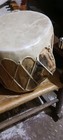   awesome  Vintage  Native American  Handmade Med  Cottonwood Drum  Nice  