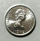 1972 Seychelles 1 Cent Coin Cow Head Farm Animal