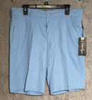 Walter Hagen Mens Perfect 11 Golf Shorts Daybreak Blue Flat Front Sz  36x10  New