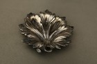 Antique Spanish 916 Silver Leaf Shape Small Trinket Dish