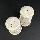 Longaberger Pottery Red Woven Traditions Salt And Pepper Shakers Usa