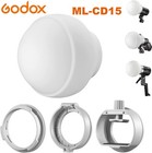 Godox Ml-cd15 Ml-cs1625 Diffuser Dome Softbox 3 Adapter For Camera Flash Light
