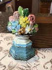 Bradley   Hubbard Antique Cast Iron Flower Bouquet Doorstop Bookend 6    Original