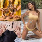 Henna Tattoo Stencil Kit 190pcs  24 Sheets Henna Stencils Reusable Temporary Ind