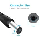 2-pack Dc Power Cable Male To Male Power Adapter Dc Extension Cord 5 5mm X 2    