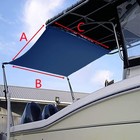 Tebaisea Boat T-top Sun Shade Kit Canopy  Size5 a 82 b 82 c 59   Blue
