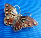 Norwegian Silver Enamel Butterfly Brooch Sterling Silver Hroar Prydz Of Norway