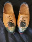 2 Pair Vintage Belgium Souvenir Wooden Shoes