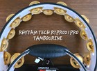 Rhythmtech Rtpro1 Pro Series Tambourine Brass Jingles Black white Drum Mount