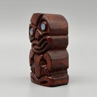 Maori Folk Art Carved Kauri Wood Hei-tiki Figurine Inlaid Abalone Eyes 2 5  Nz