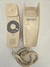 Slim Line Rotary Dial Telephone Att Cream Retro Style Wall Mount Free Shipping