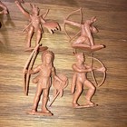 9 Marx 1950s-1960s Fort Apache Orange- Brown Indians All Marked Marx