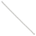 925 Sterling Silver Polished 7 Inch 5mm Fancy Rolo Chain Bracelet Solid