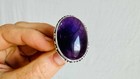 Amethyst Botanicals Ring  Size 7  Stupendously Crafted Sterling Silver  4137