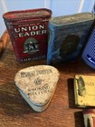 Antique Tobacco Tins - Lot Of 9  Revelation albert   Union Leader  Edgeworth
