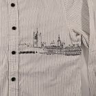 David Bowie By Keanan Duffty White Long Sleeve Button Up Sress Shirt Size Small