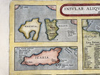Cyprus   Aegean Islands 1624 Abraham Ortelius Large Antique Map 17th Century