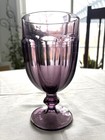 Libbey Amethyst Duratuff Paneled Goblets Water Wine Glasses Set Of 4 Vintage