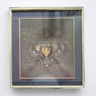 Wwii 1944 Cbi Theater Bullion Pillow Cover Framed - China Burma India Beaded