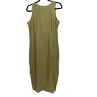 Vintage Dress Womens Size 8 Linen 90s  Art Artsy Beaded Forest Fairy Midi Maxi