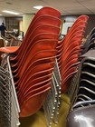 Vintage Herman Miller Eames Fiberglass Chair  Stacking Chair  Orange