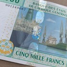 Central African States Chad 5000 Francs Banknote 2002 P609 Currency Paper Money