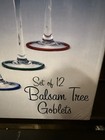 Block Crystal Set Of 12 Balsam Tree Goblets Wine Glasses  Xmas Christmas Holiday