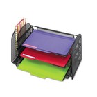 3265bl Mesh Desk Organizer 1 Vertical 3 Horizontal Sections 16 1 4x 9x 8 Black