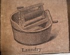 Rustic Wooden Sign Laundry Farmhouse Primitive Decor Vintage Look Wringer Washer