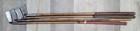 4 Antique Vintage Smooth Face Patent 1895-1910 Hickory Wood Shaft Golf Putters