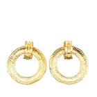 Chanel  Vintage Earrings Gold Plated Ladies  Used From Japan